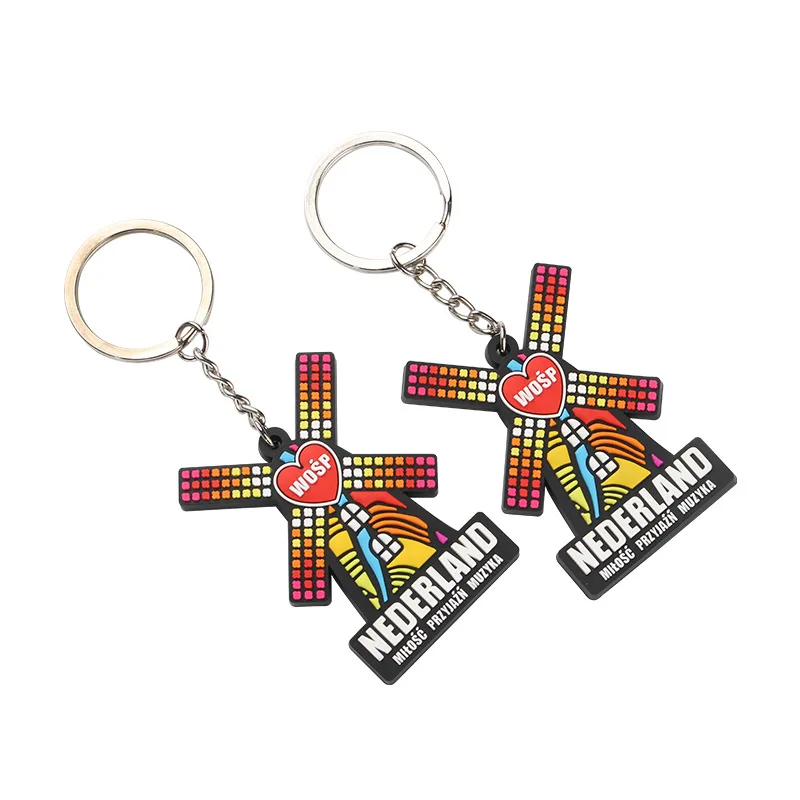 Custom Design 3D Silicone Keying Machine Soft Pvc Rubber Keychain for Souvenir GIfts key chian