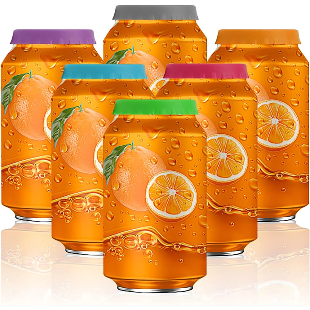 No Spill Soda Beer Saver Can Lids Silicone Drink Lid BPA-Free Reusable Silicone Covers Can Stopper Protector For Juice Beverage