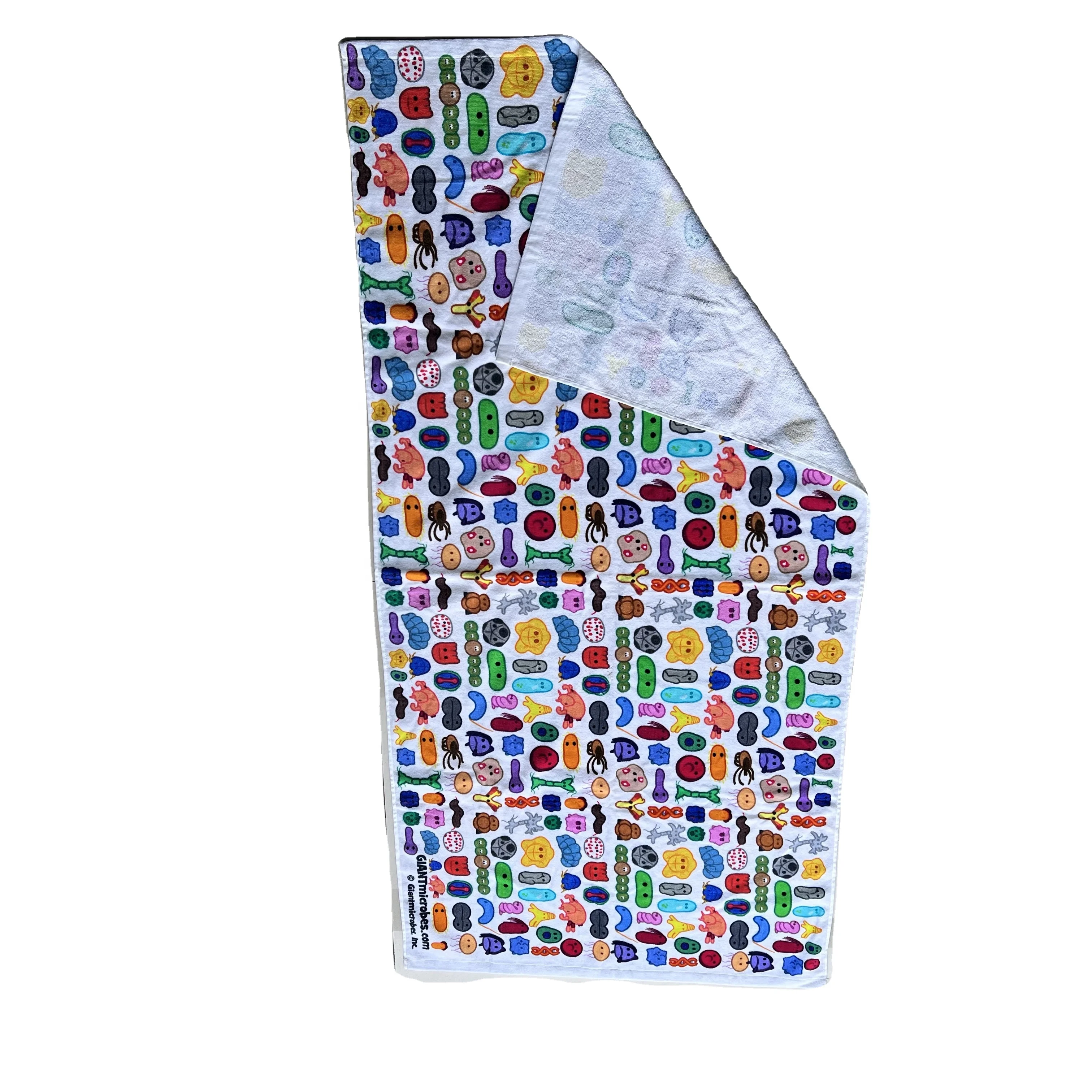 For Kids Custom Logo Cotton Kids Towels With Cartoon Character Terry Cotton Printed Towel Character