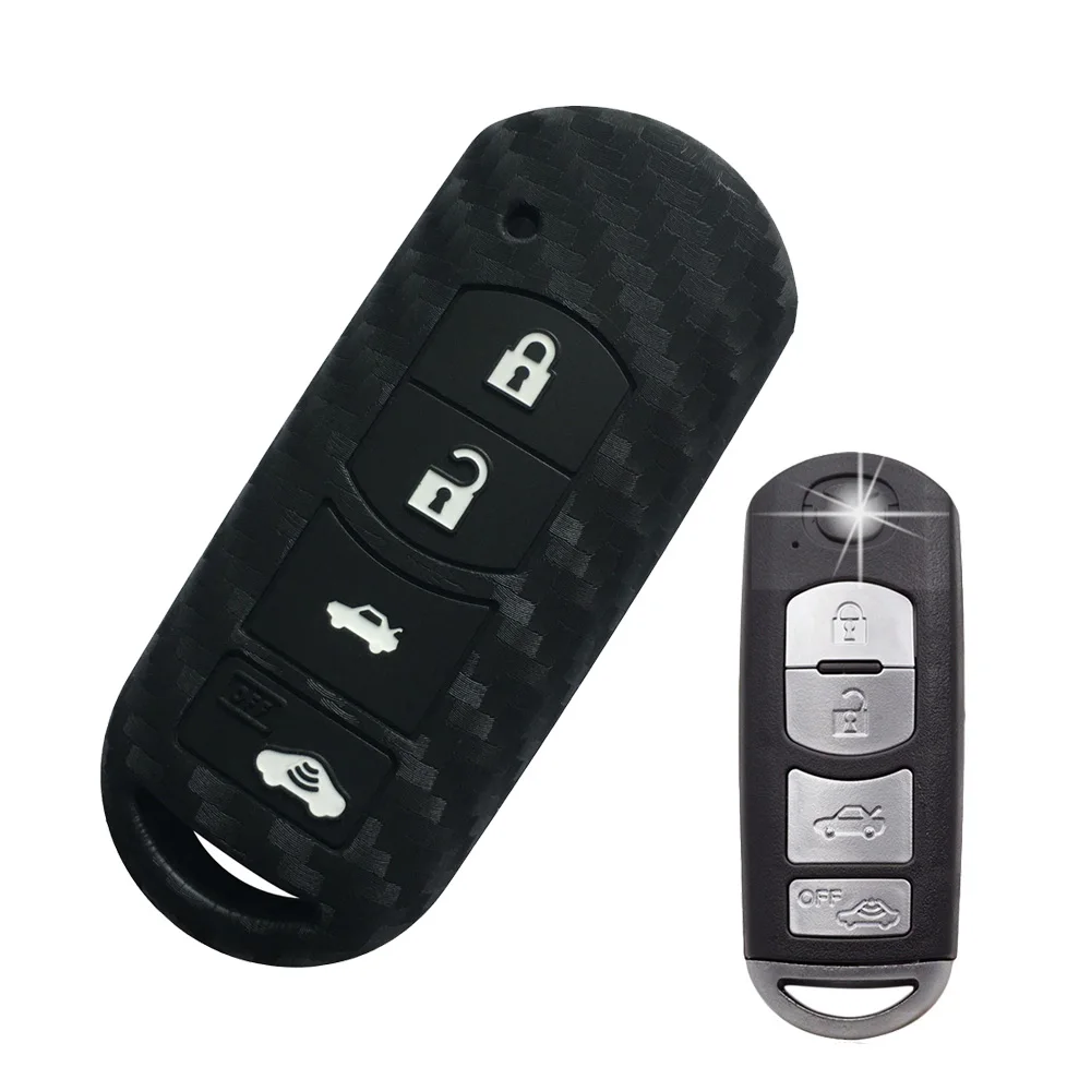 Silicone Keyless Entry Remote Control car key fob shell key case for mazda 3 buttons