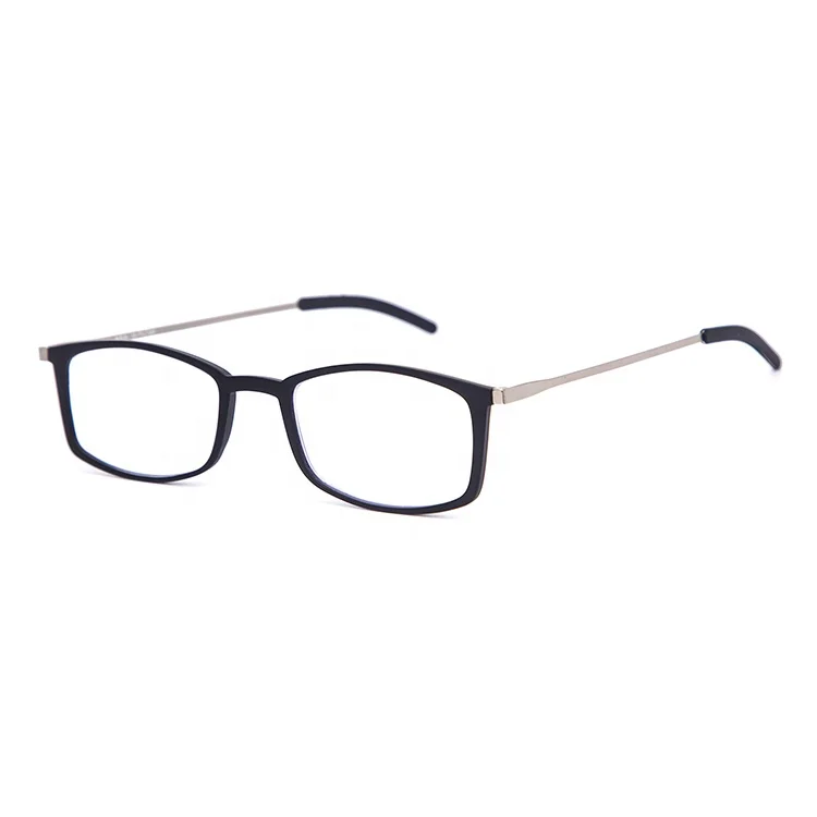 foldable small frame Square Eye Glasses folding glass box portable metal Reading Glasses with case anti blue light eyewear