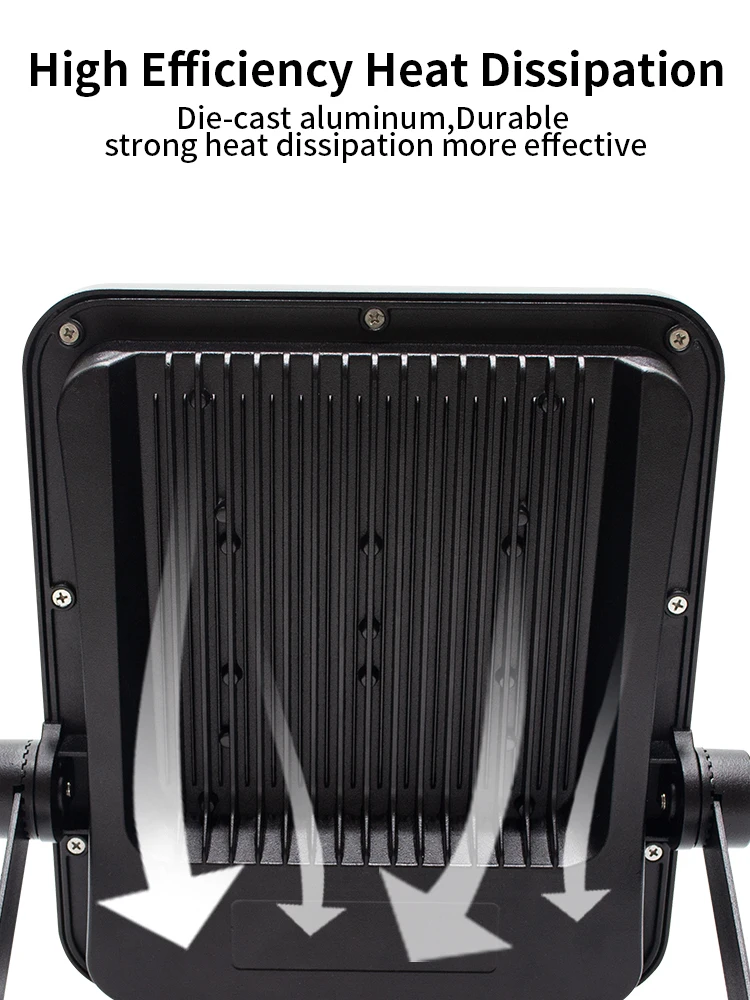 Anti Glare Flood Lighting Eye Protection Tempered Glass Outdoor Led Projector 100w