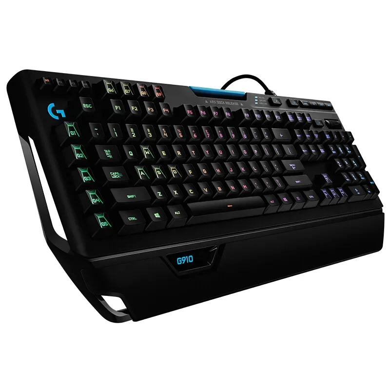 Logitech G910 Orion Spark RGB Mechanical Gaming Keyboard 9 programmable buttons Dedicated Media Control G10 gamer keyboard