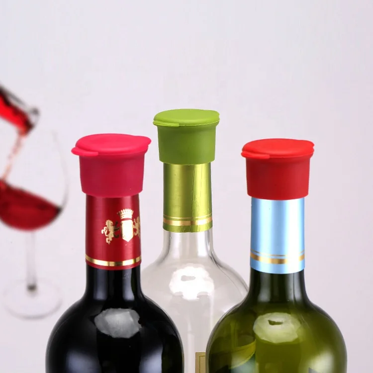 ODM OEM Custom Bottle  Reusable Silicone Wine Bottle Stoppers