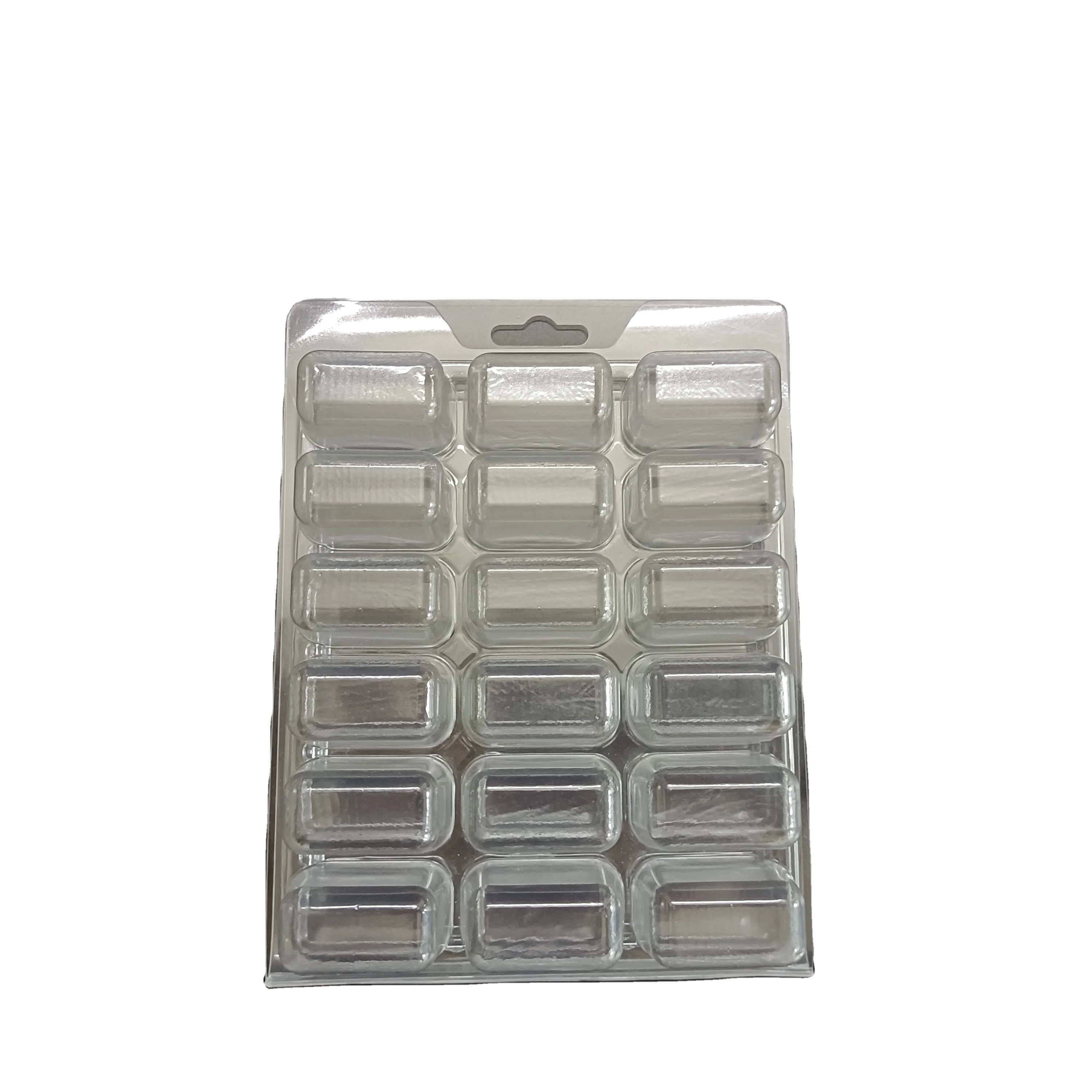Vacuum Cosmetic small clear packaging boxes triangle cake seedling  with cover Blister package round plastic box plastic tray