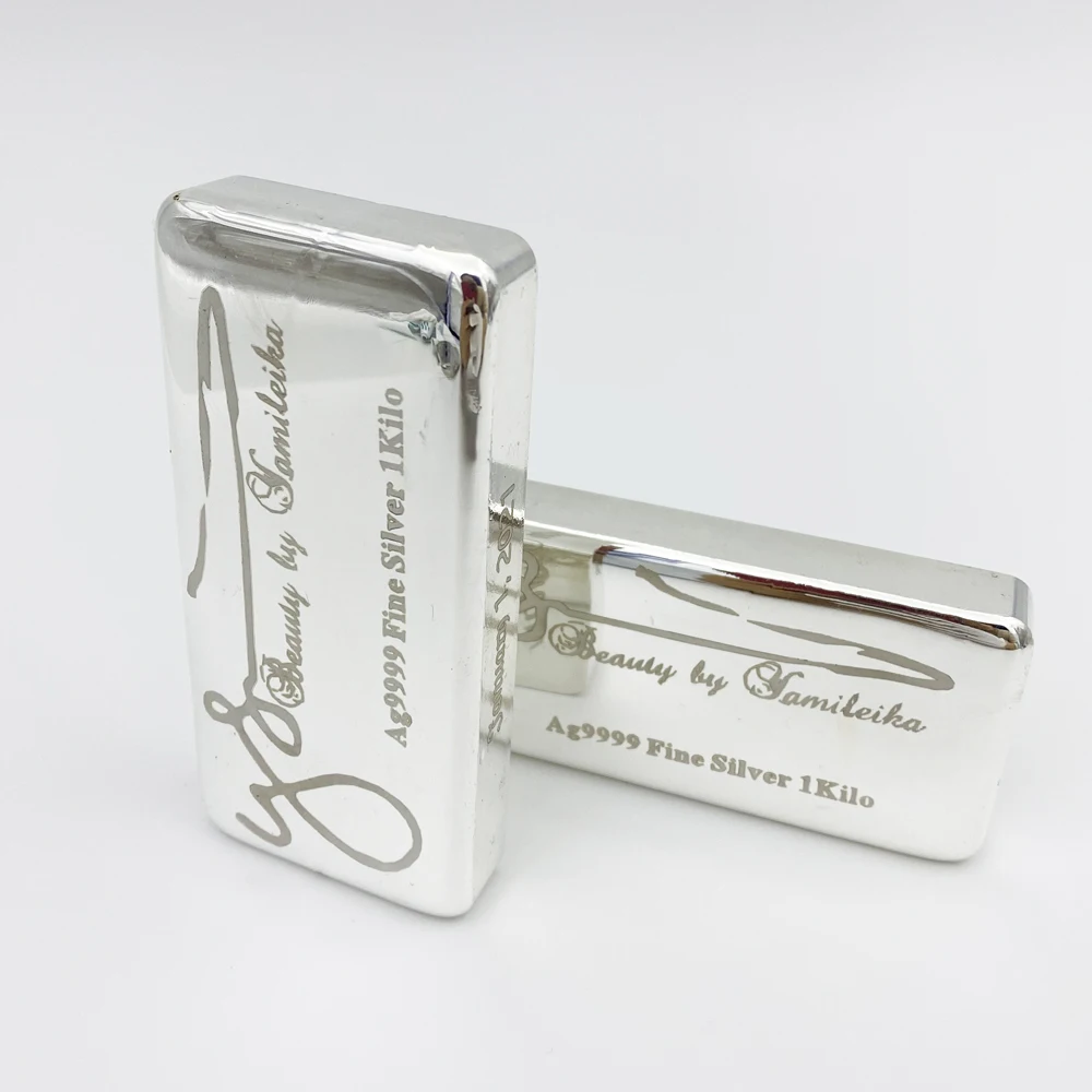 1 Kilo Premium Ag9999 Solid Silver Bar to be Customized with Your Logo