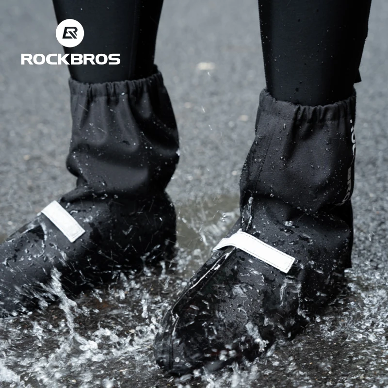 ROCKBROS Bicycle Rain shoes cover mountain road waterproof windproof lock shoe cover motorcycle bicycle riding equipment