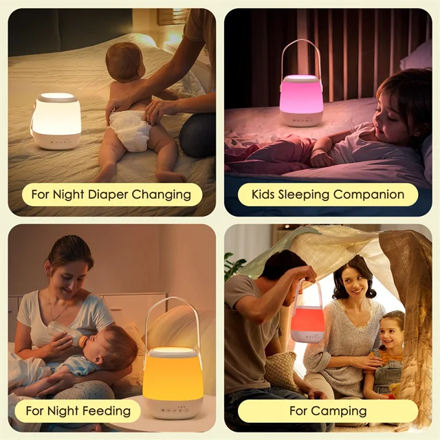 Portable White Noise Sound Machine Baby Nursery Kids Bedroom Night Light White Noise Machine