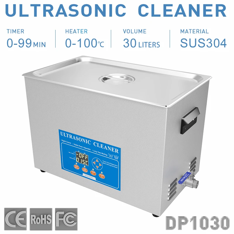 30L Power Adjustable Lab Ultra Sonic Water Bath Sonicator Industrial Ultrasonic Cleaner