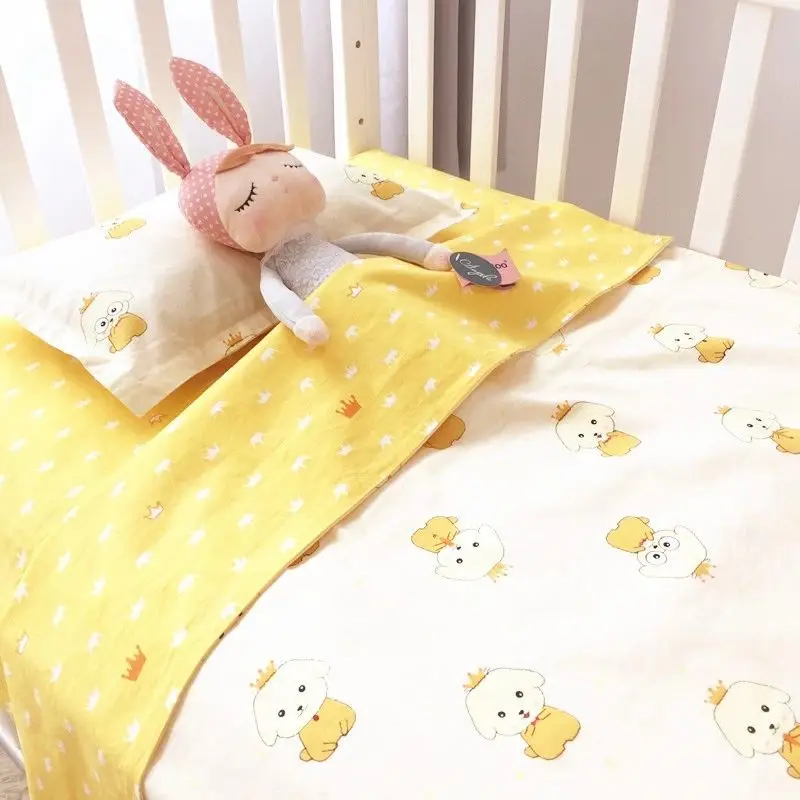 100% Cotton Custom Printing Soft Personalized Bamboo Cotton Baby Bedding Set for Crib