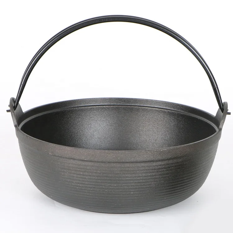Outdoor Camping Hot Sale Cast Iron Hot Pot For Campfire Or Fireplace With Wooden Lid