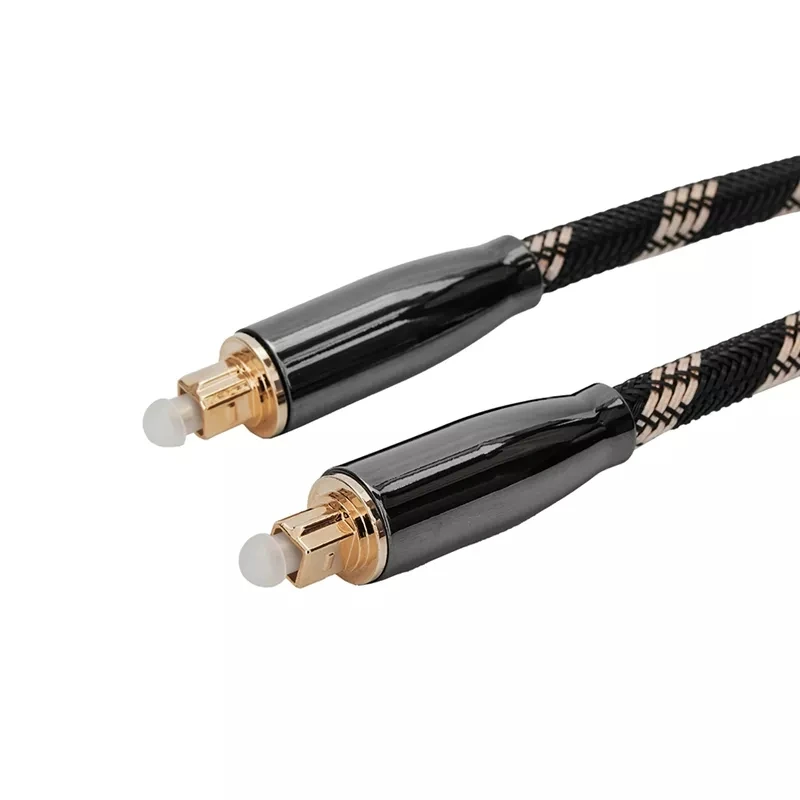 Optical fiber audio cable 3.5mm Audio Snake Splitter Toslink Male to Male Cord 24k gold plated connector for best connectivity