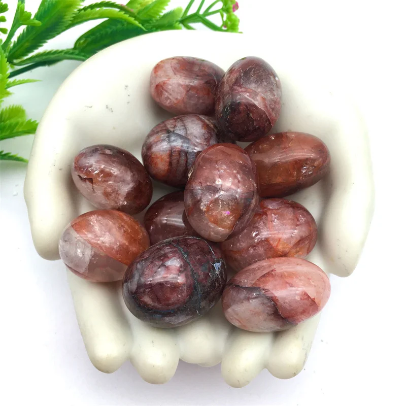 Wholesale Natural crystal tumbled red fire quartz Gravel stone red fire quartz tumble for home decoration