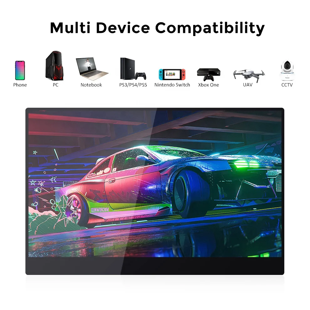 Manufacturer Oem 13.3 15.6 16 17.3 inch Portable Monitor FHD Type-c USB For Mobile Laptop Game Screen 1080p 4K PC Lcd Monitor