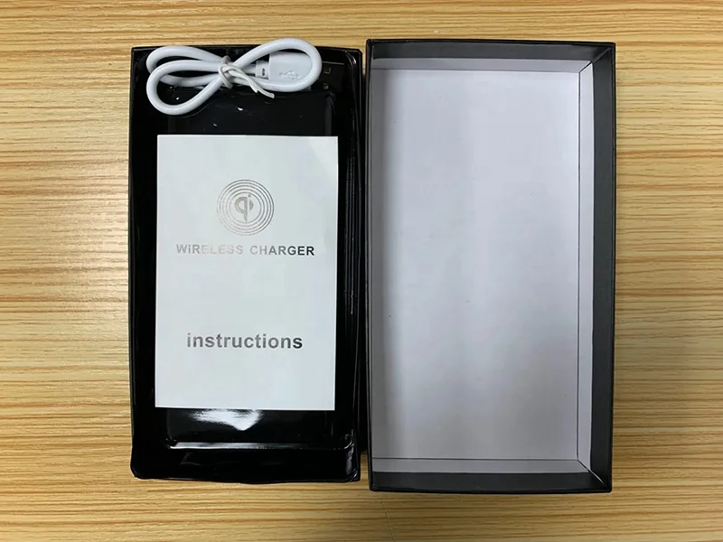 10000mah Power Bank External Battery Bank Built-in Wireless Charger Powerbank Portable QI Power Bank