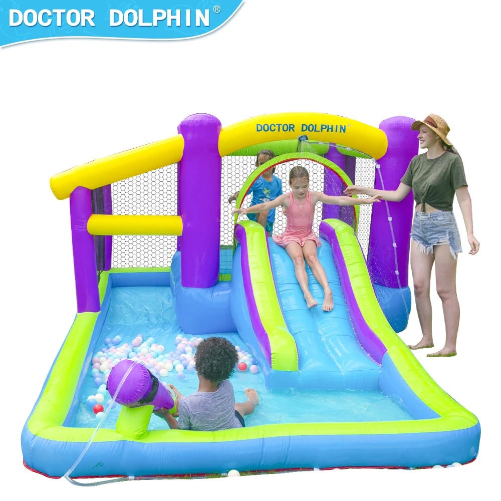 Hot sell inflatable bouncy castle bounce house with water slide for sale