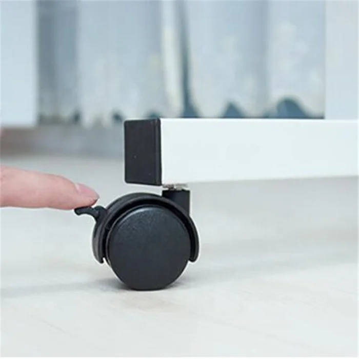 Mobile Overbed Table Long Laptop Cart Computer Desk with Adjustable Width and Height on  Four Wheels