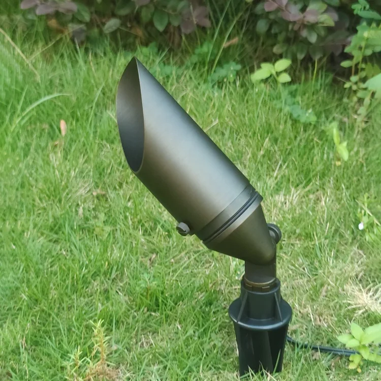 Landscape Lighting Brass Up Light Outdoor Garden Low Voltage MR16 Fixture IP65 Waterproof LED Spot Light For Backyard Decoration