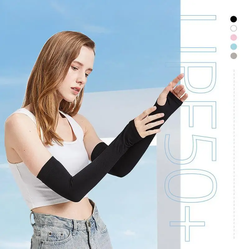 Hot Sale Unisex Summer Outdoor cycling Cool Fishing Ice Silk Fabric Uv Compression Arm Sleeve uv