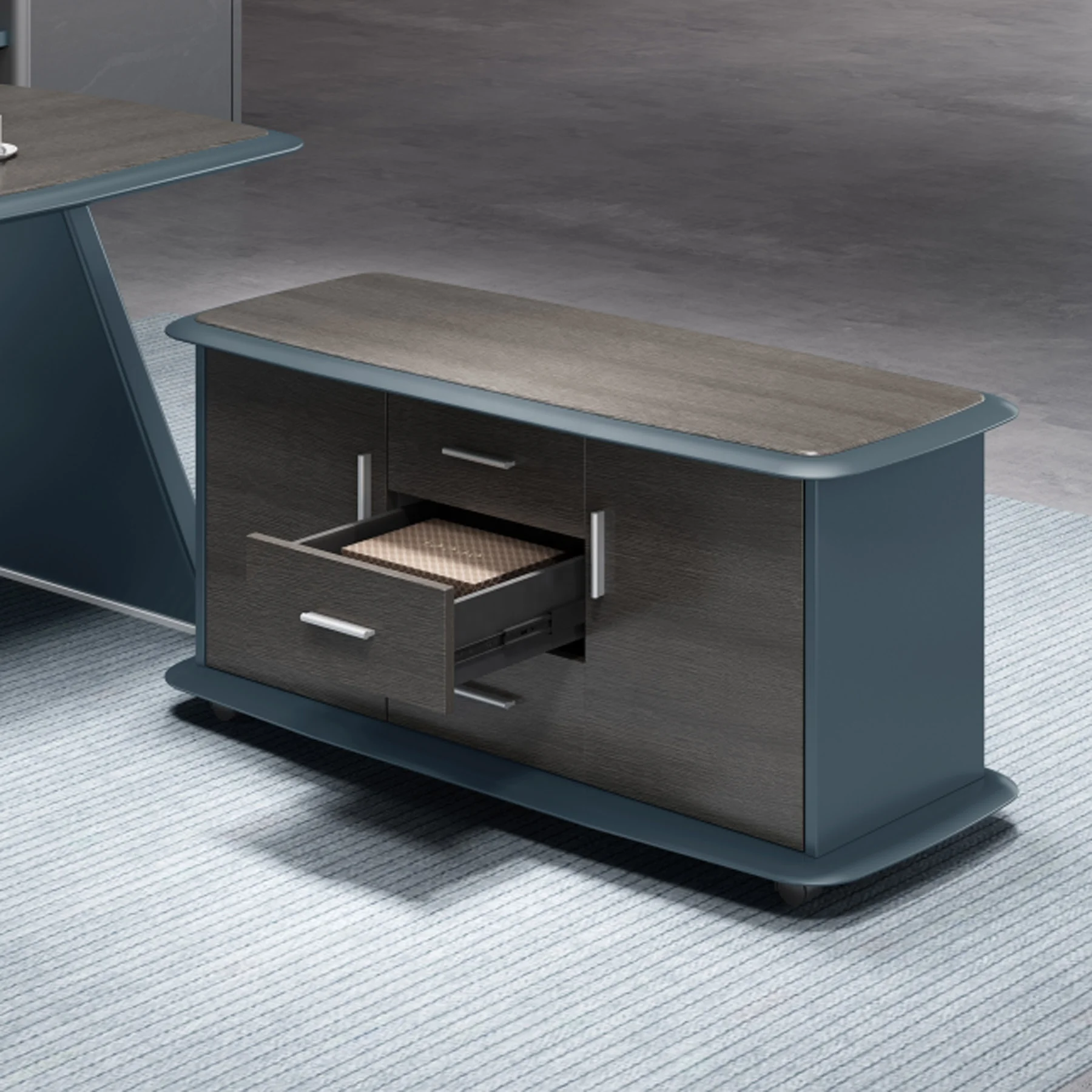 High Level Modern Design Wood Veneer Office Furniture Director Manager Executive Office Table