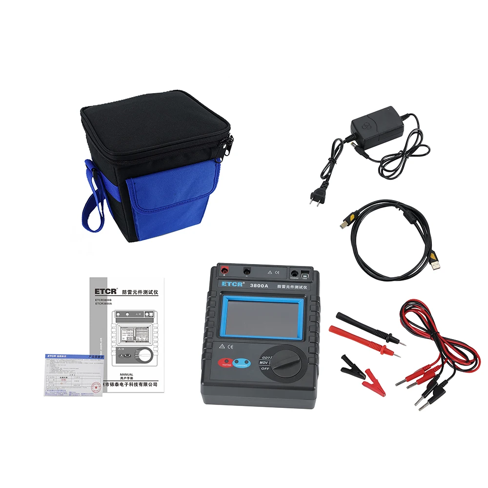 ETCR3800A Wholesale Lightning Protection Component Tester Electrical Insulation Resistance Meter