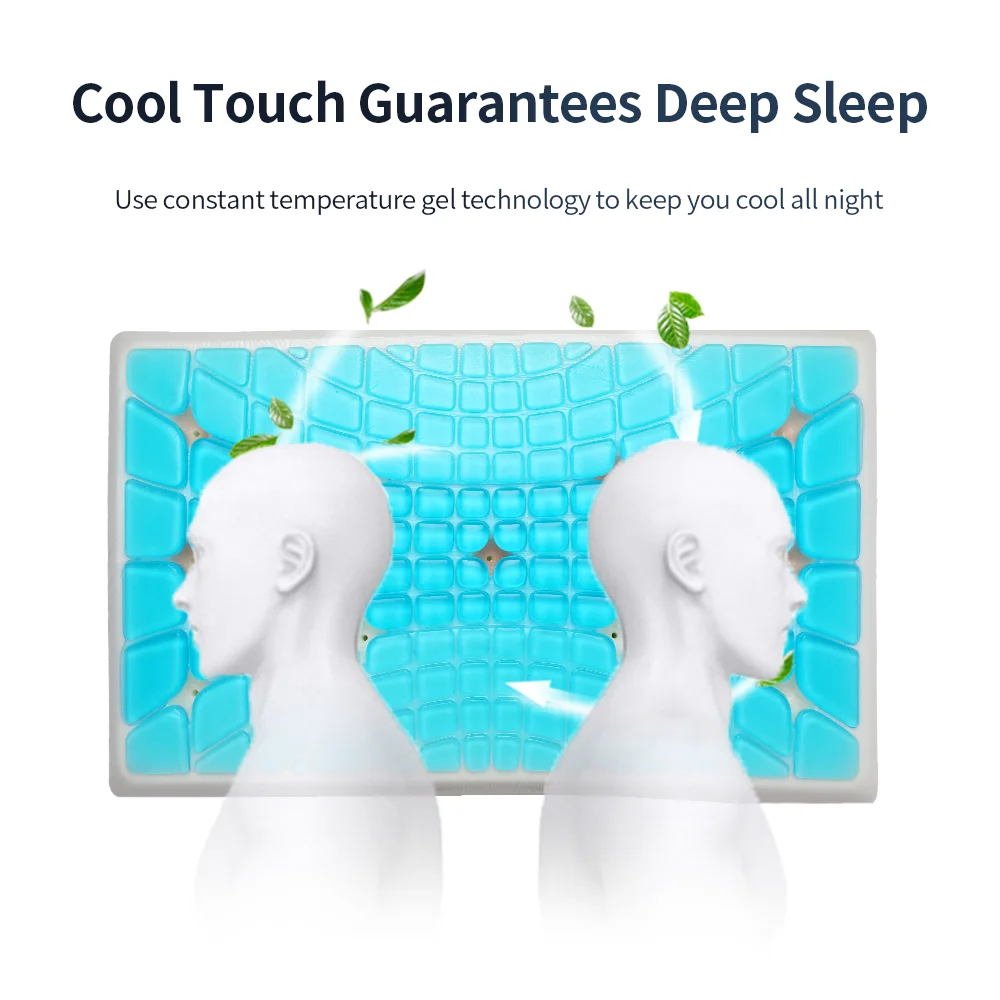 eco-friendly Healthy Sleeping  Sleep Gel Memory Foam Pillow cooling gel memory foam pillow