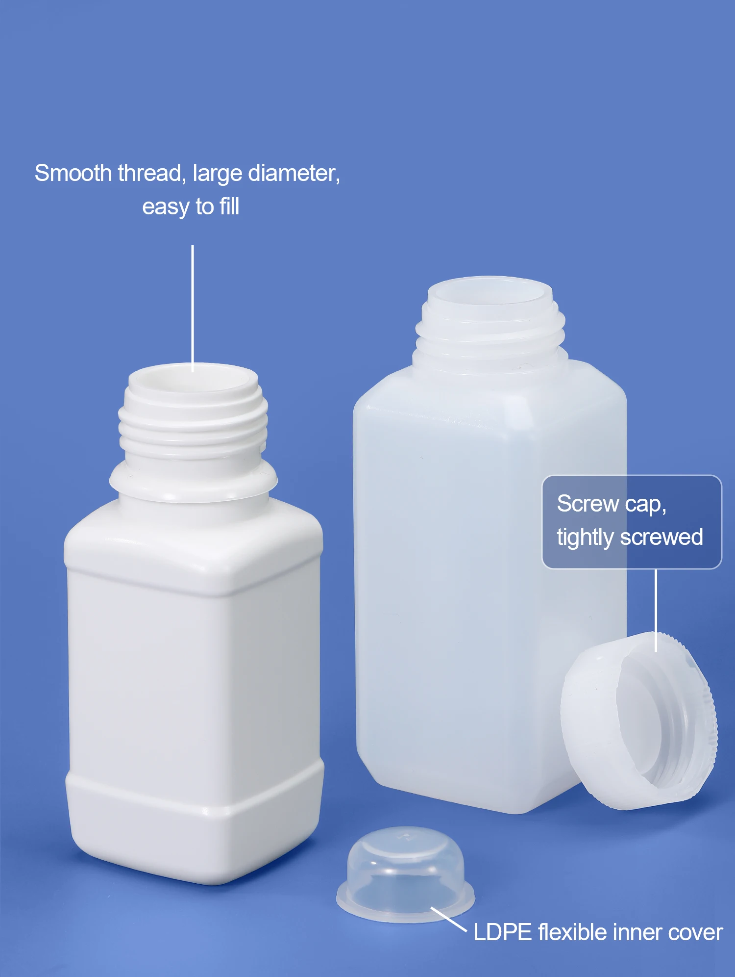 Wholesale Laboratry HDPE Rectangle Bottle For Chemical Directly Supplied By Manufacturer