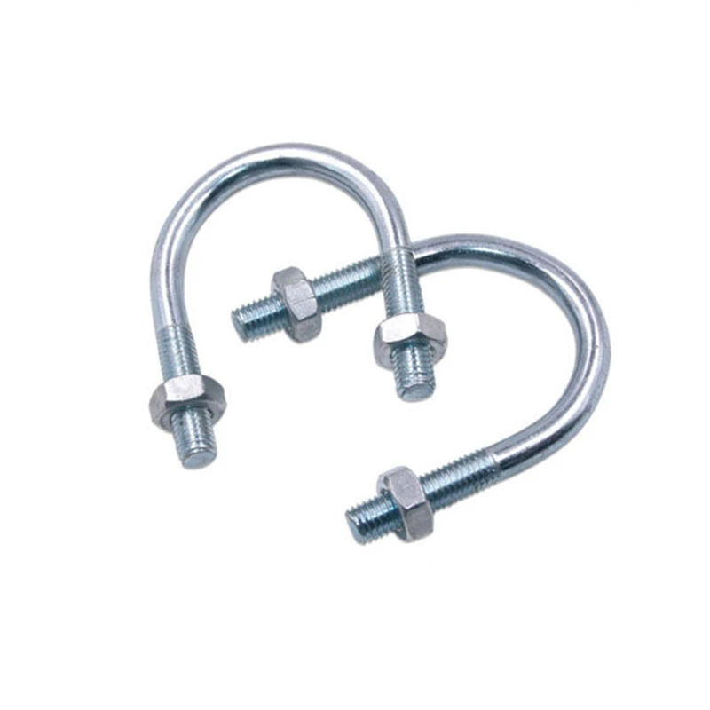 Factory price hot-dip galvanized steel U bolt and nut types of nuts and bolts