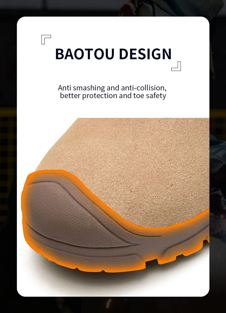 Safety shoes for welding hot selling welding safety boots shoes leather EHS Safety coating machines workshop no lace work boots