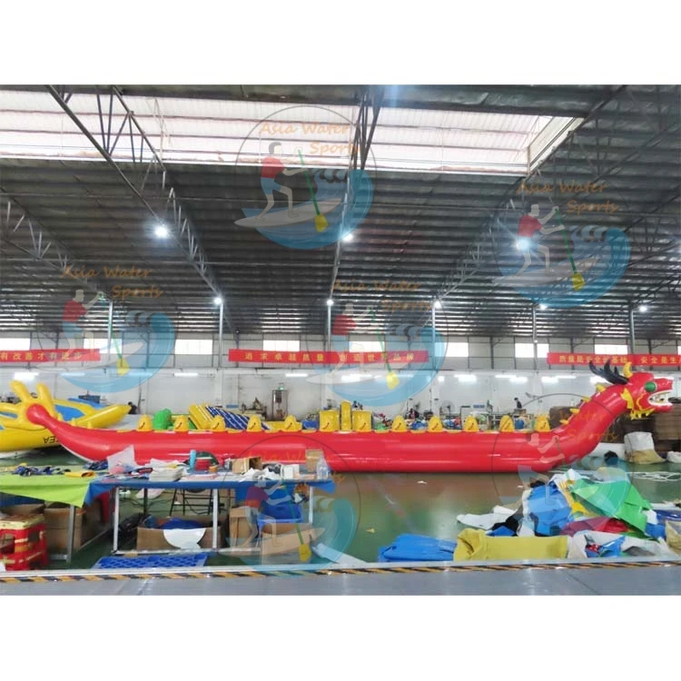 China Factory Direct Inflatable Dragon Boat , Water Sports Inflatable dragon Boat For Jet Ski