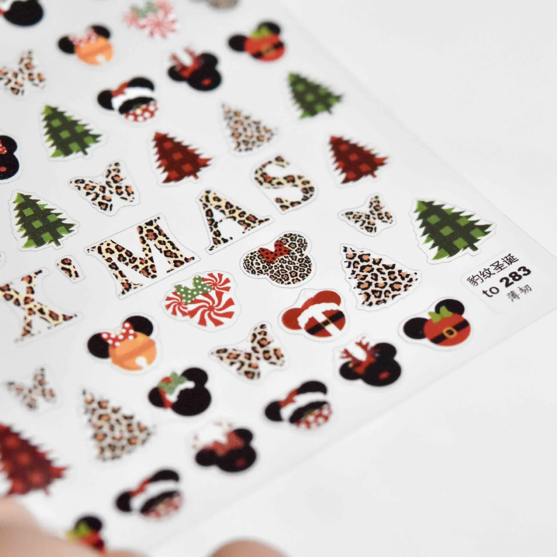 Free Shipping Christmas Relief Nail Decal Fairytale Adhesive Wraps Nail Stickers Decoration Animal Cartoon Nail Art For Girls