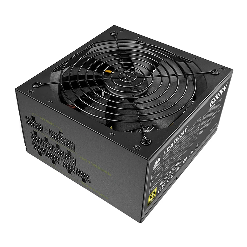 High Quality New Meiji rated 600W gold medal full mode computer power supply (double 8pin/ leakage monitoring / full voltage)