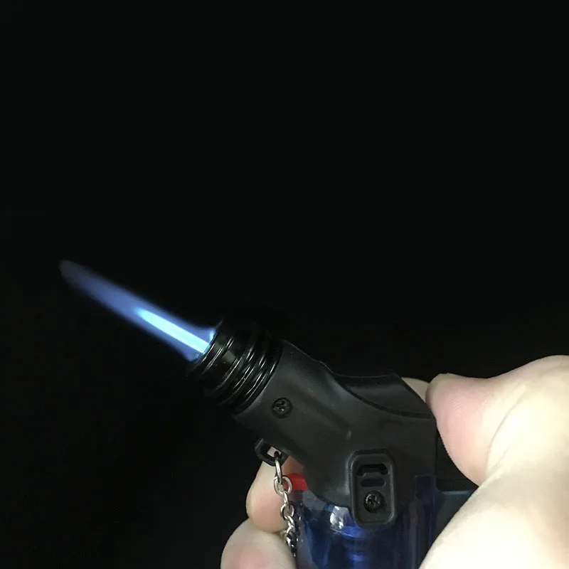 Custom Hot Sale Butane Gas Rechargeable Cigar Small Windproof Refillable Kitchen Scorch Jet Torch Lighters Jet Flame Lighter Gun