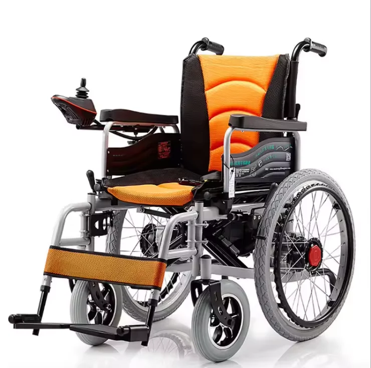 Medical Supplies Power Wheel Chair Magnalium Big Rear Wheels Folding Electric WheelChair