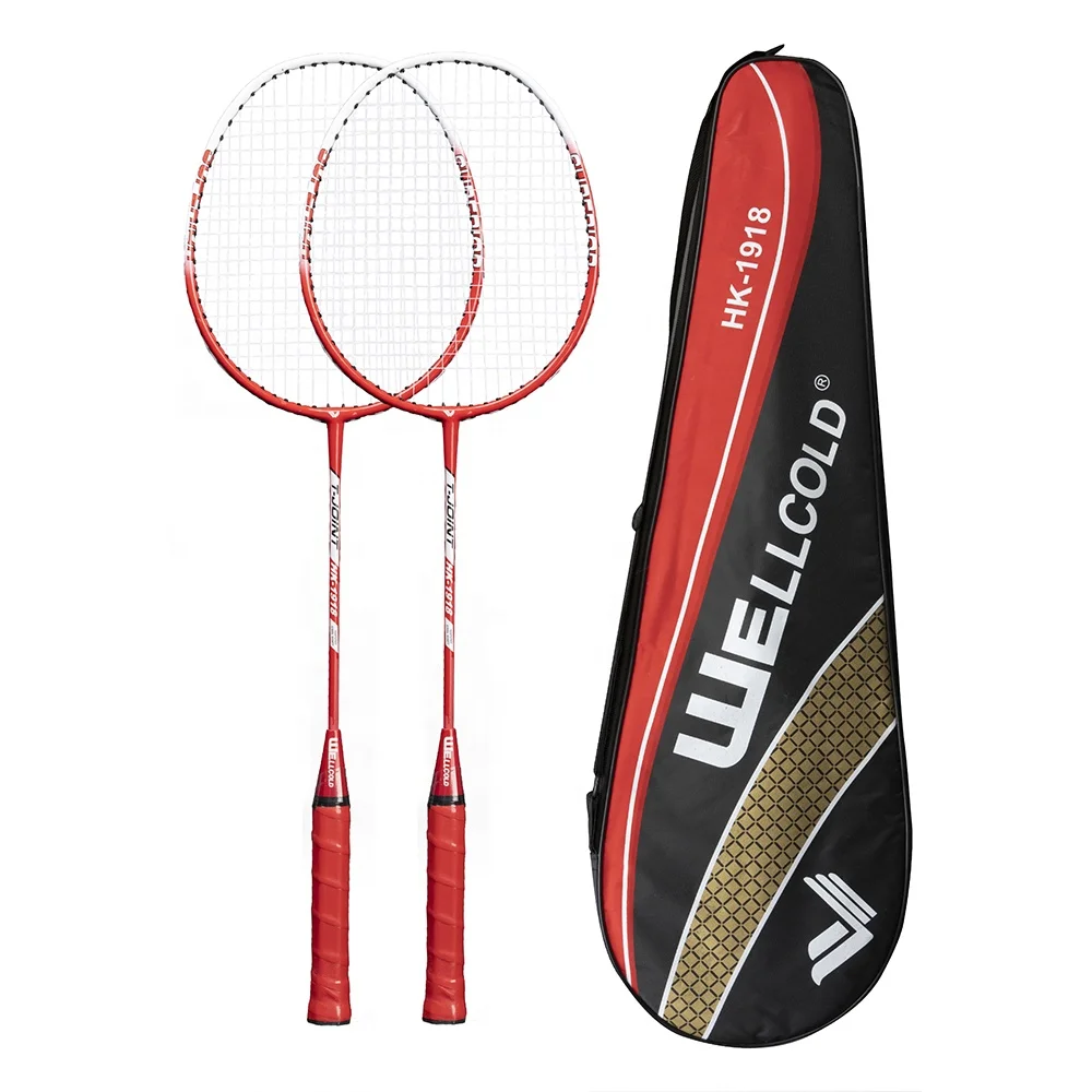 National team custom printed light weight graphite badminton racket for sale