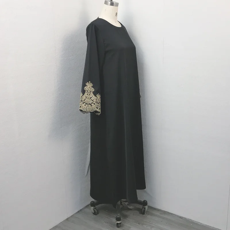 Muslim Ladies Middle East Dubai Hui Embroidered Robe Fashion Long Skirt Dress
