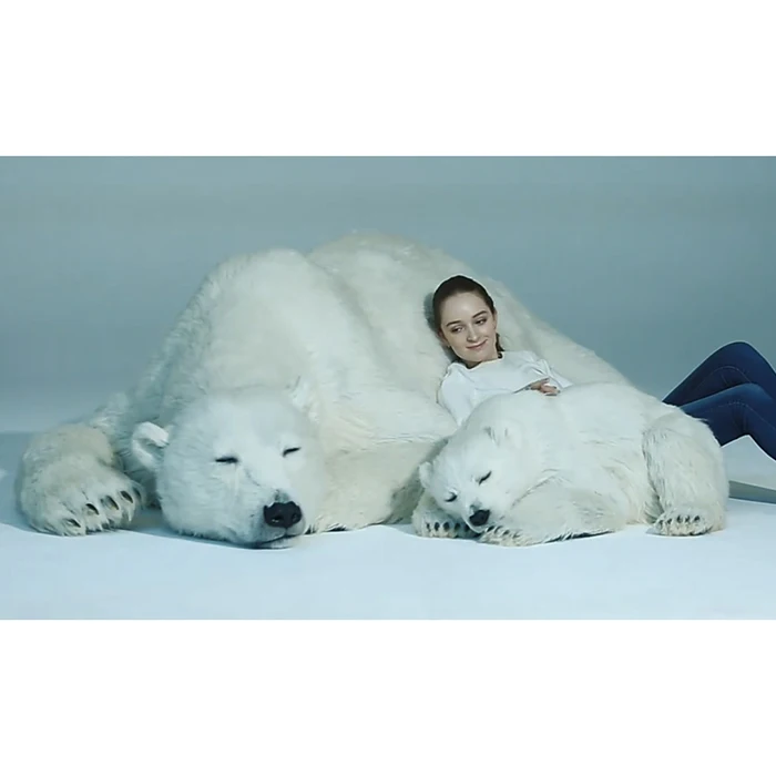 100% Artificial Polar Bear Giant Japanese Sculpture Decor Home