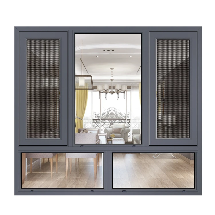 
replacement grey finish window sizes/ghana aluminum windows 