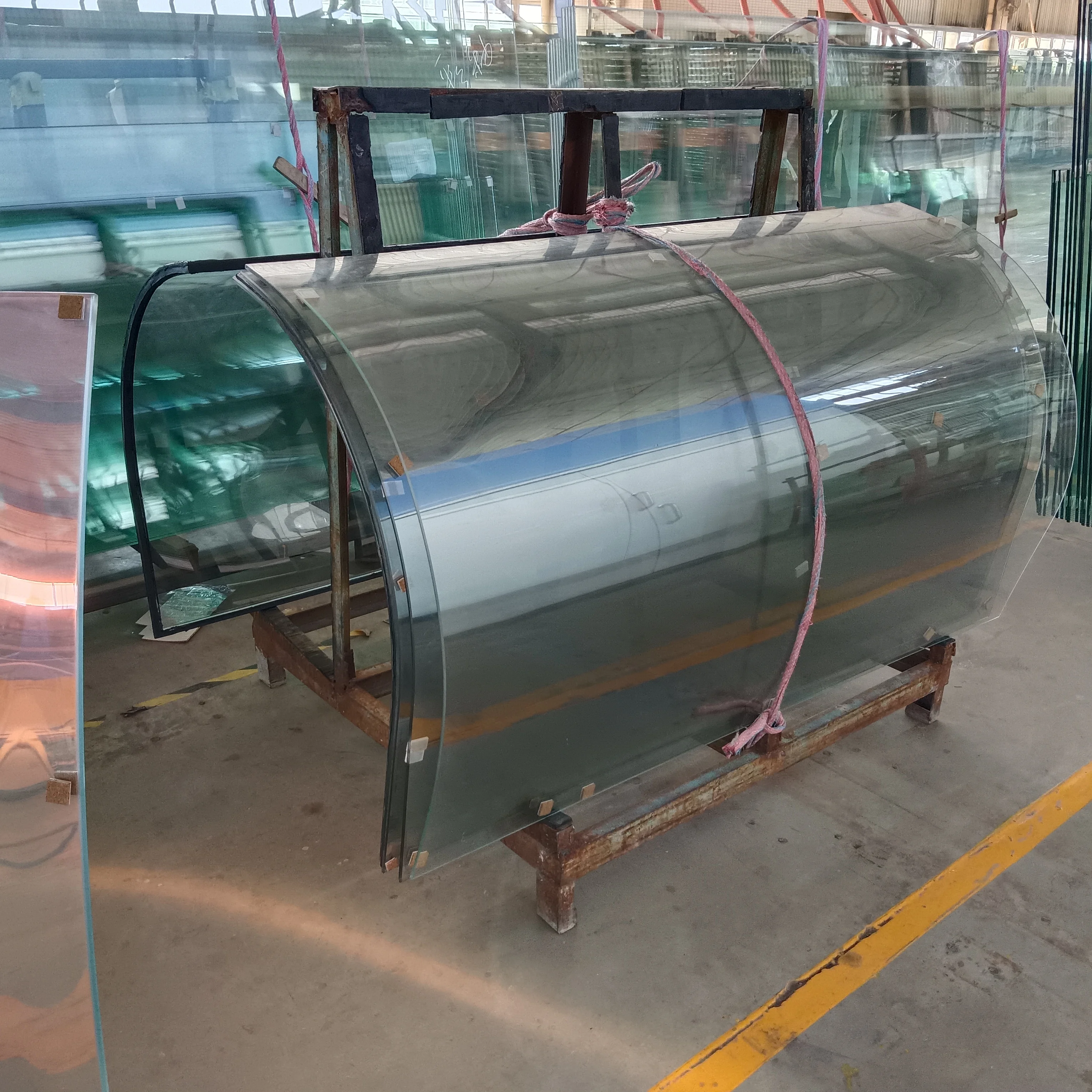 toughened curved glass panels suppliers custom size tempered polish building glass for construction price curved tempered glass