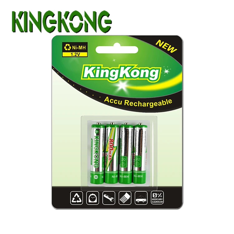 KingKong 800mah AAA size 1.2v ni-mh rechargeable battery
