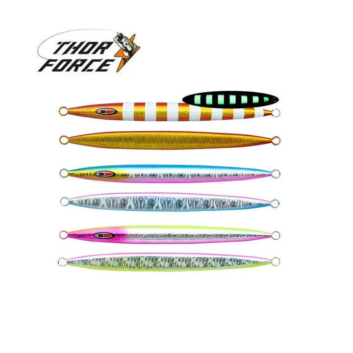 THORFORCE Luminous Sea Fishing Metal Bait Jigging Boat Fishing Belt Fast Sinking Jigging 100g-300g Heavy jigging Fishing Lures