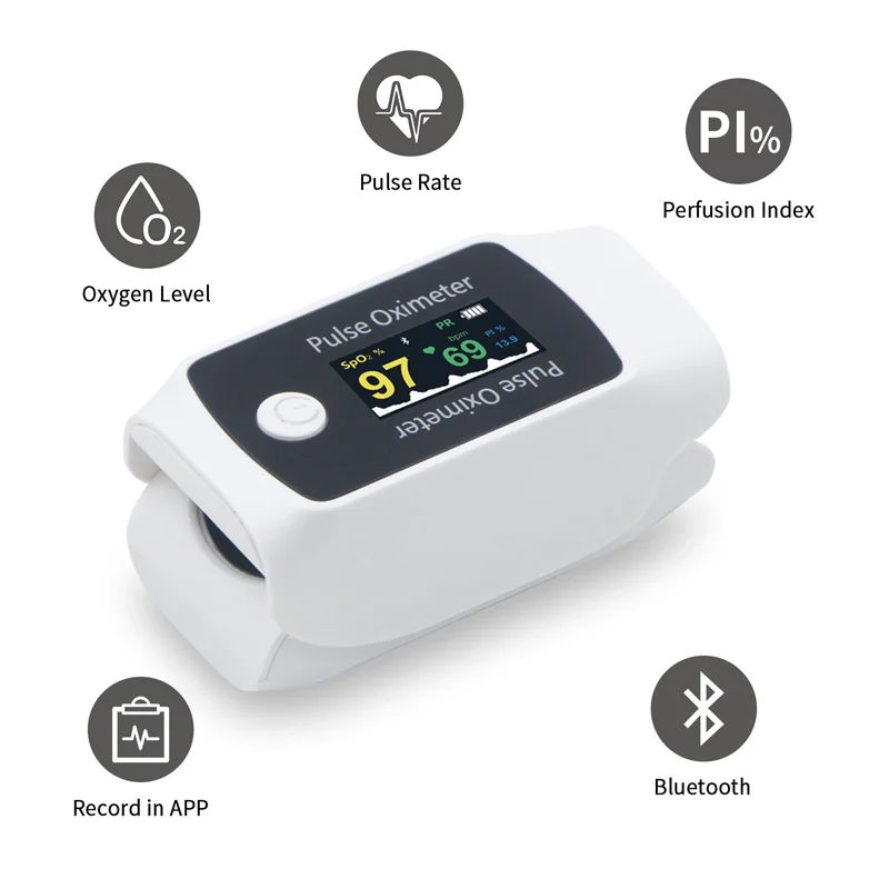 New Product Spo2 Blood Pressure Monitor Heart Rate Monitor Custom Logo Smart Fingertip Pulse Oximeter Ce BERRY Electricity 50g