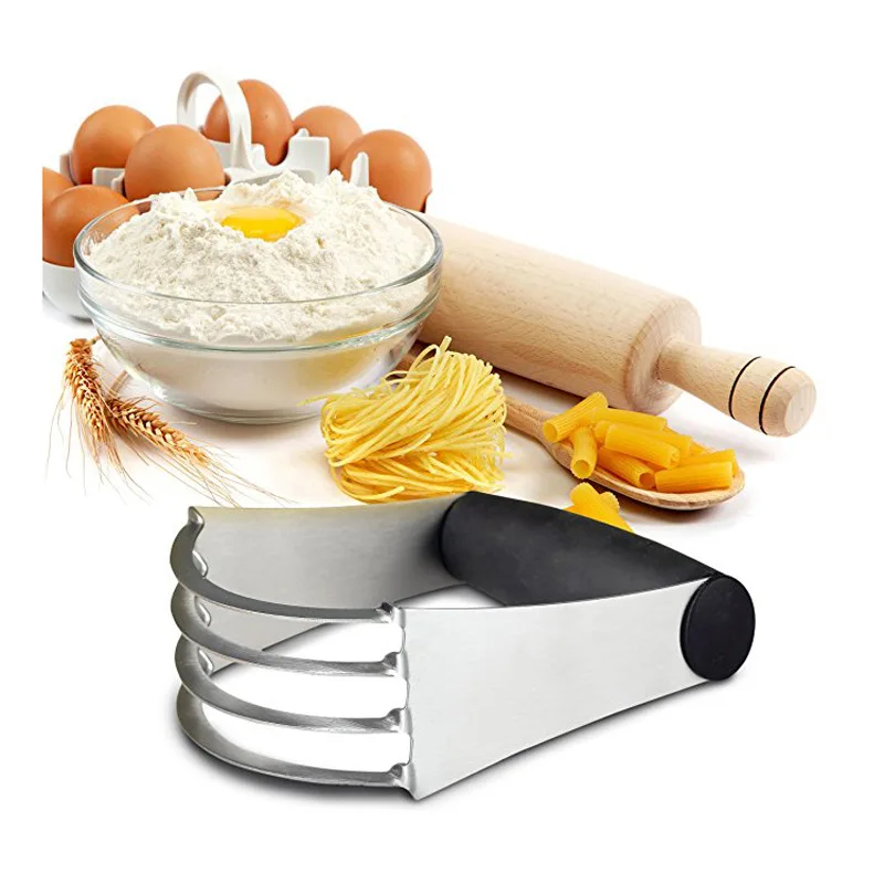 Good quality stainless steel pastry cutter dough blender with anti slip handle Oil level mixer