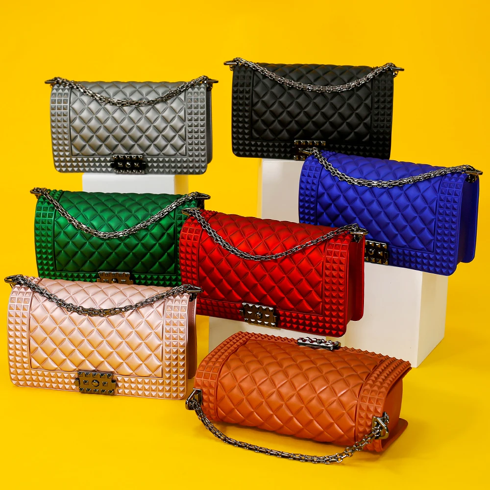 2022 Trend  New Ladies PVC Bag Wholesale Colorful Sling Bags Designer Handbags Famous Brand Jelly Purses and Handbags for Women