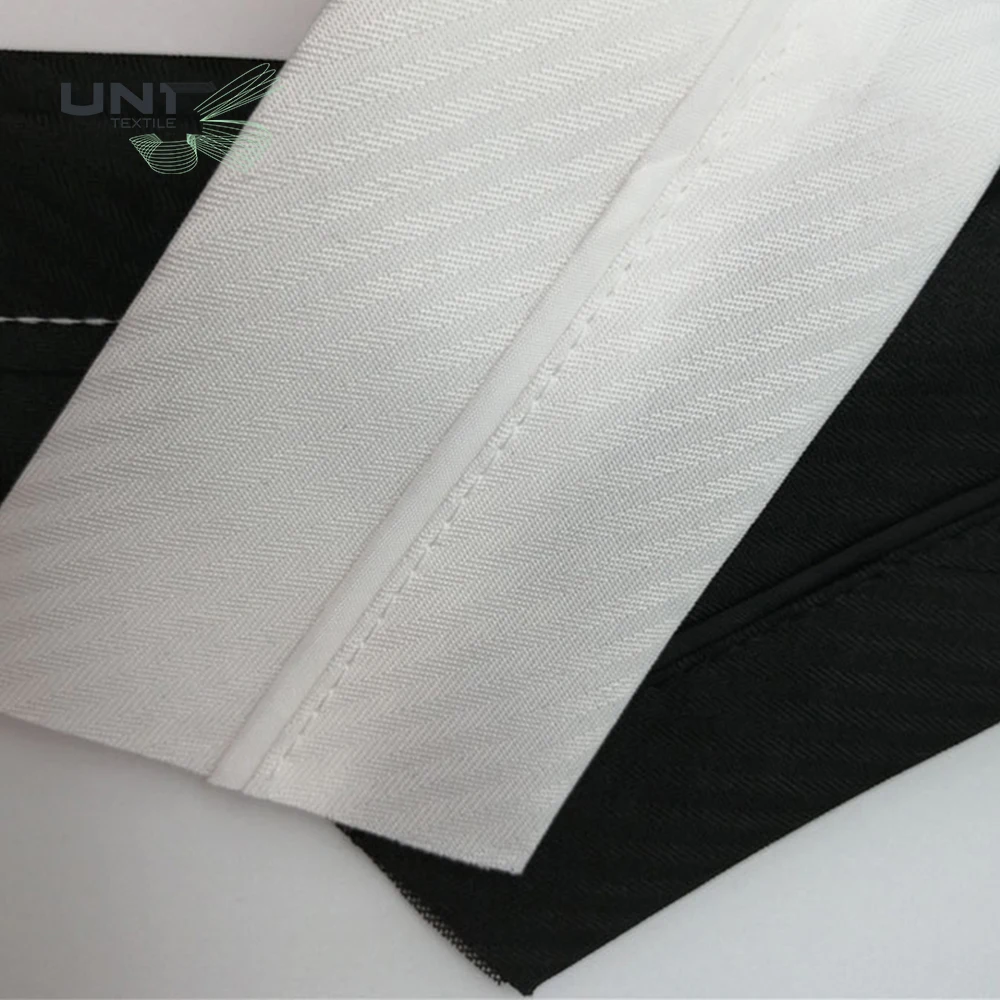 Белая и черная тканая подкладка на талии, подкладка в елочку для брюк и костюмных брюк