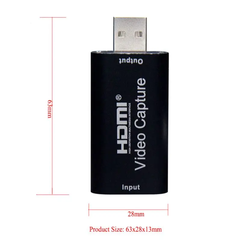 Видеозахват HD 3840x2160 @ 30 Гц для онлайн-игр потоковой передачи USB2.0 совместимое с Windows Android MacOS VLC OBS