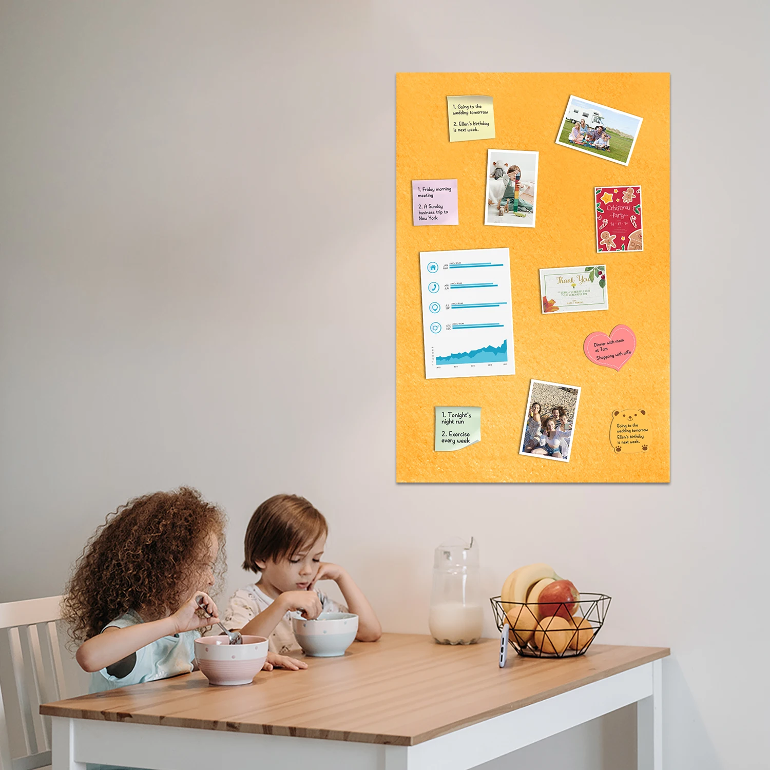 UNI-FELT многоразовая двухсторонняя Съемная доска для фотографий дома и офиса