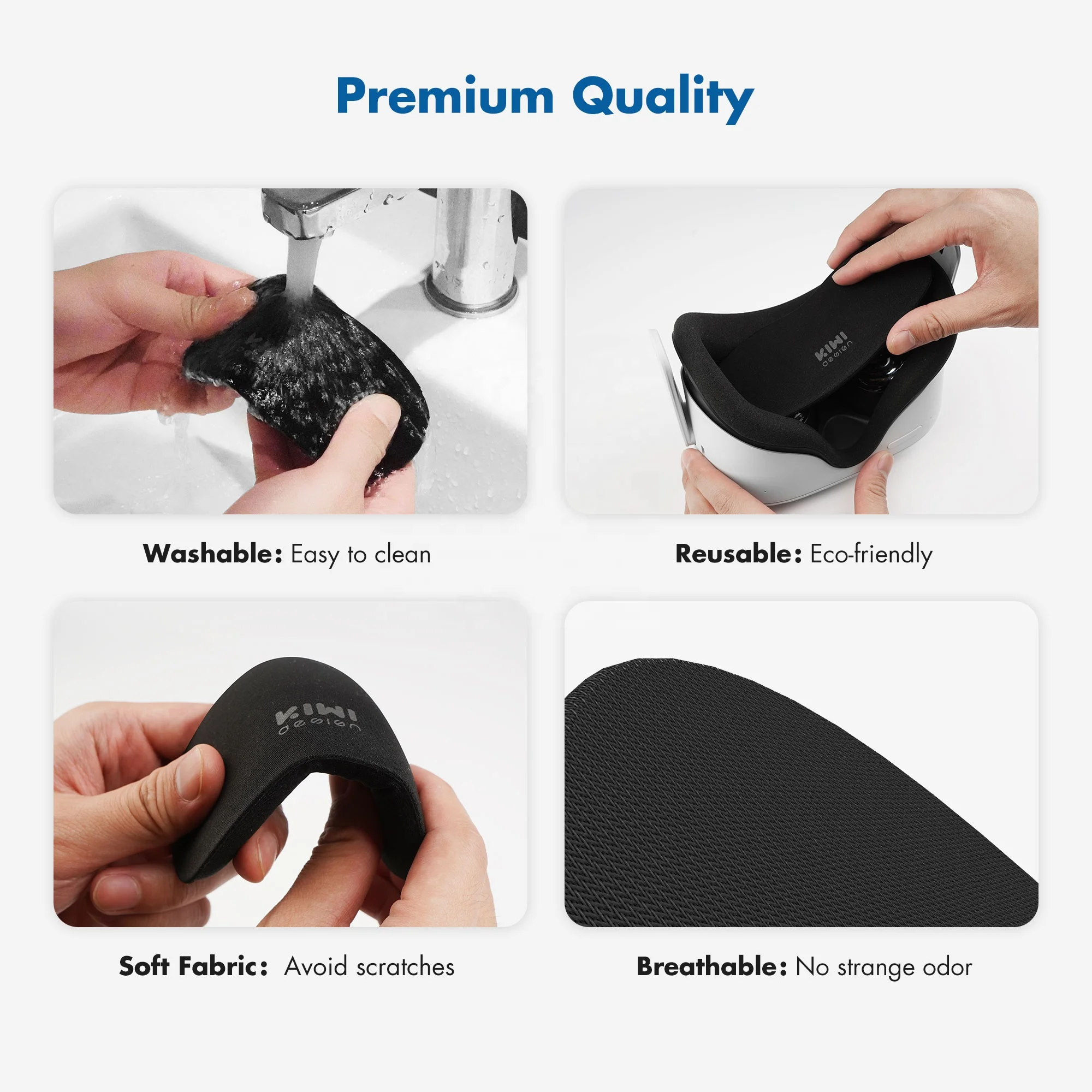 KIWI design Dust-Proof,Anti-Scratch,Washable Lens Protector Cover Case For Oculus Quest 2
