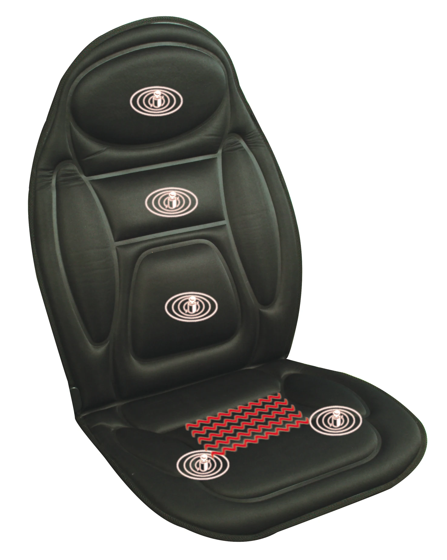Fashion universal non-slide leather fabric Massage vibration heating two in one car seats cover