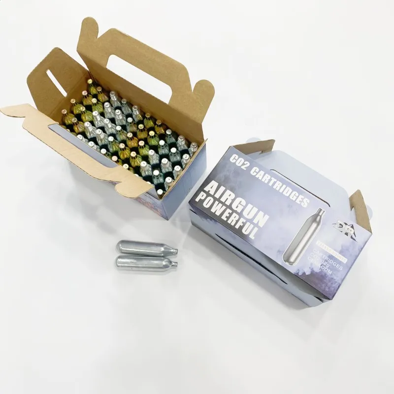 Factory price co2 gas cylinders 12 gram co2 gas cartridge threaded for outdoor sports gas cylinders